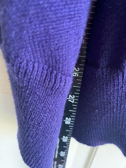 Linda‎ Matthews Women’s Open Ruffled Long Line Cardigan Sweater Sz M - Picture 6 of 6